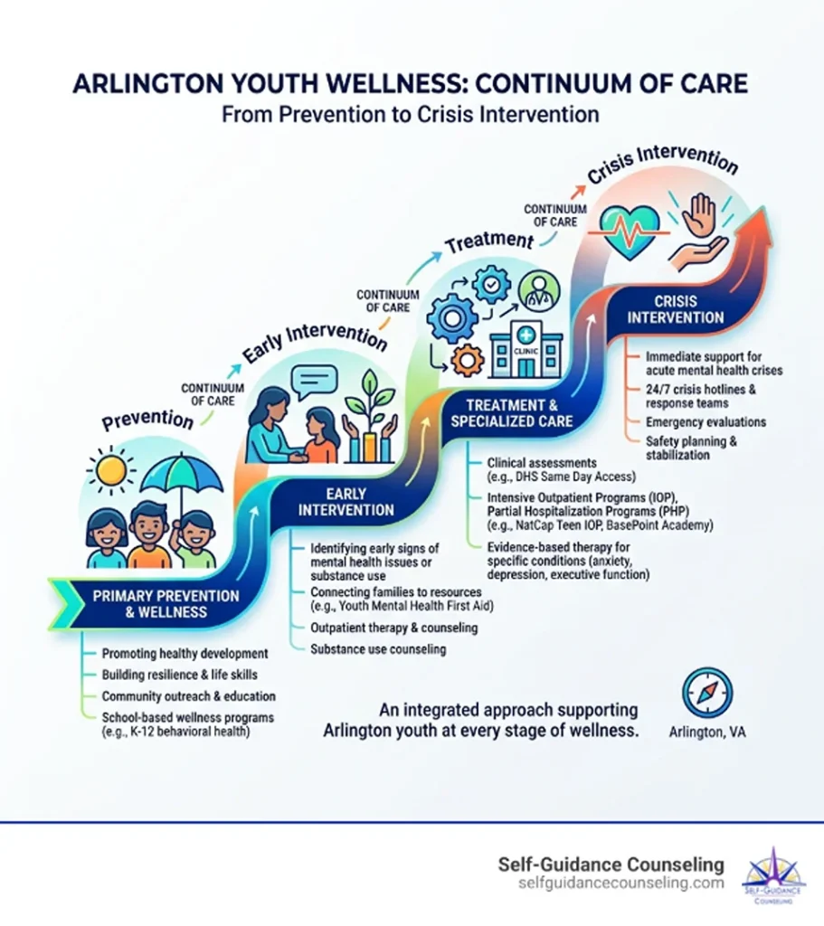 Youth wellness services continuum diagram